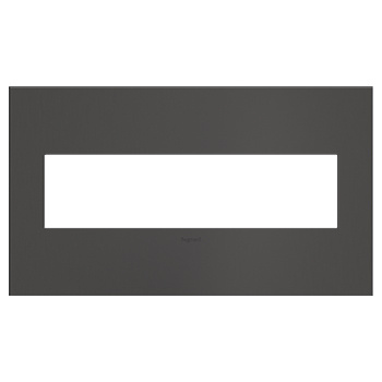 Legrand adorne Brushed Black Nickel 4-Gang wall plate