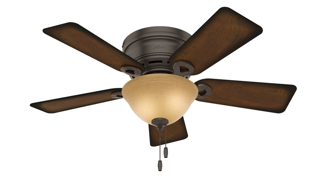 Hunter 42 inch Conroy Low Profile Ceiling Fan with LED Light Kit and Pull Chain Indoor Ceiling Fans Hunter   