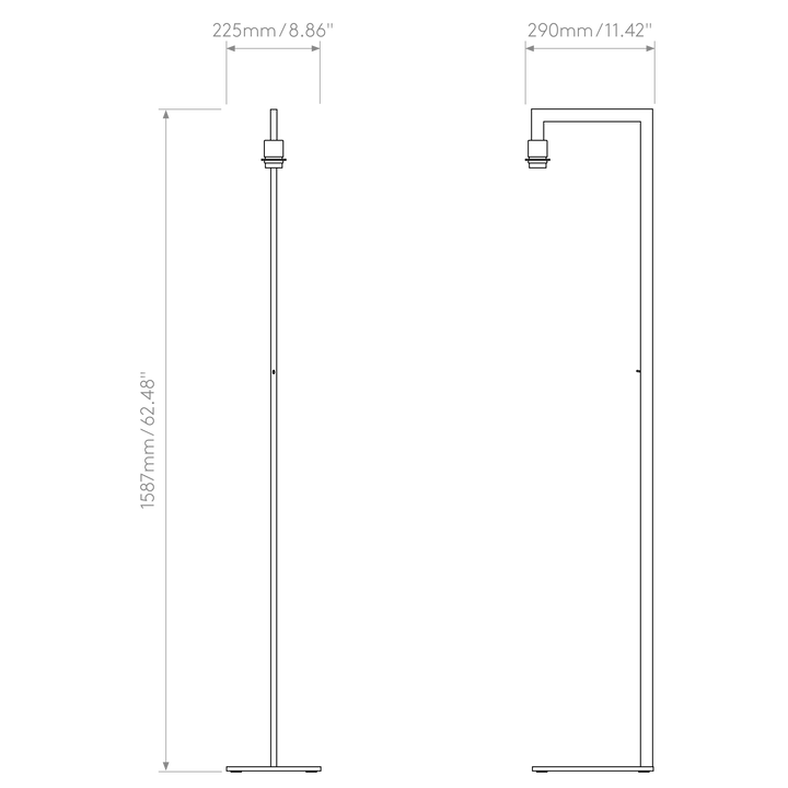 Astro Lighting Ravello Floor dimension diagram