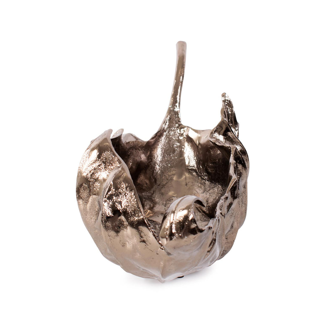Howard Elliott Aspen Leaf Cast Aluminum Bowl