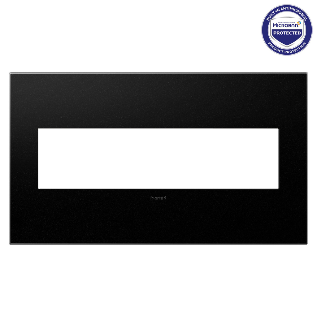 Legrand adorne Graphite 4-Gang wall plate