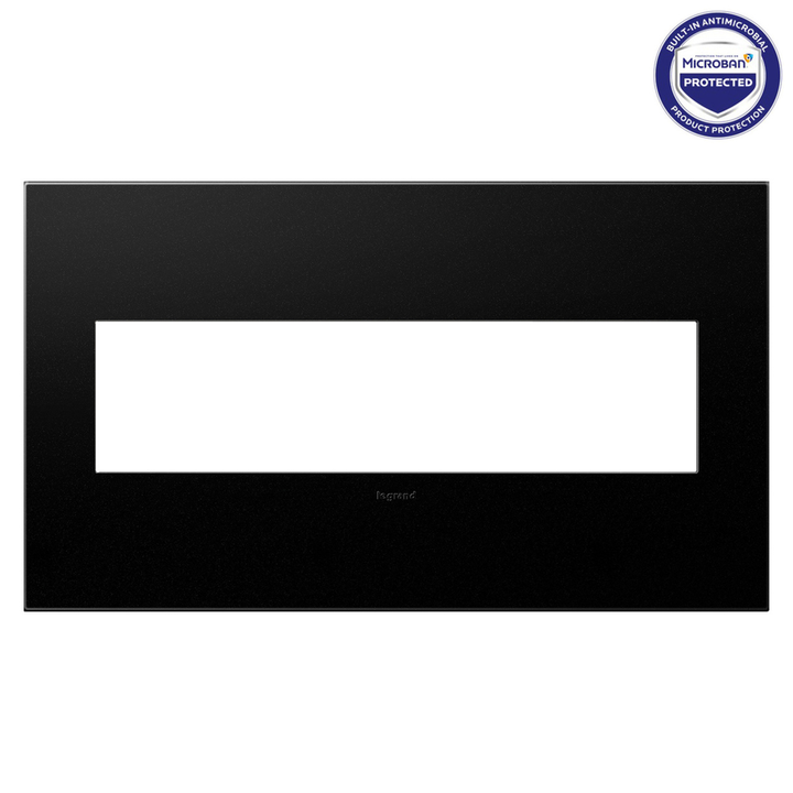 Legrand adorne Graphite 4-Gang wall plate