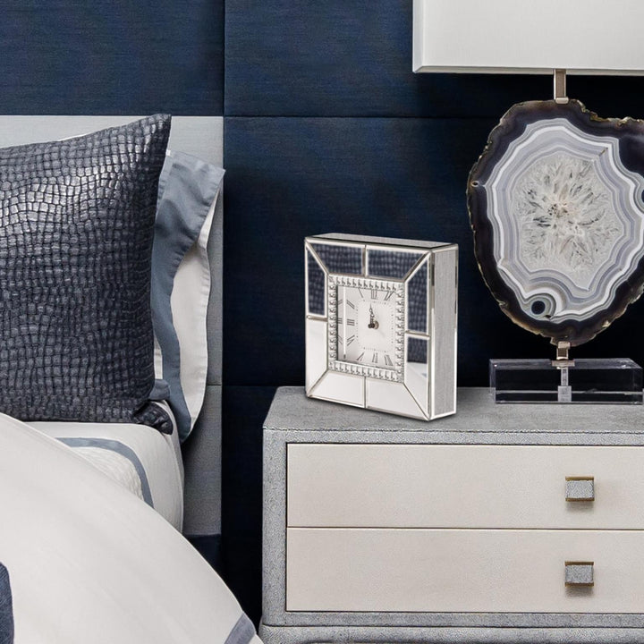 Howard Elliott Mirrored Table Clock