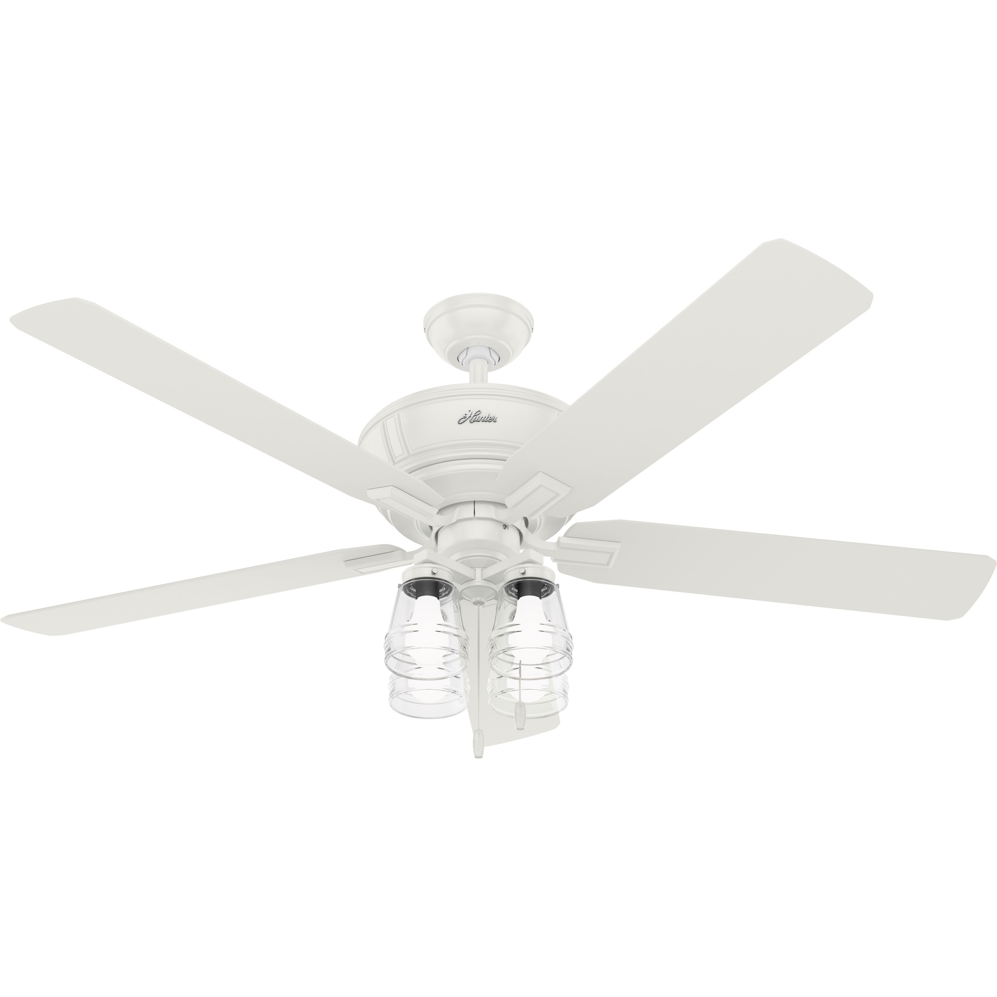 Hunter 60 inch Grantham Ceiling Fan with LED Light Kit and Pull Chain Ceiling Fan Hunter   
