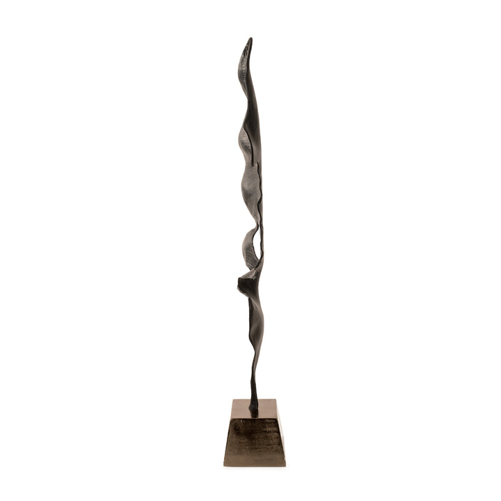Howard Elliott Black Elemental Leaf Sculpture