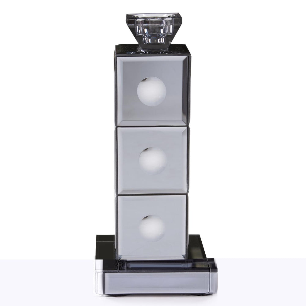 Howard Elliott Grigio Mirrored Candle Holder