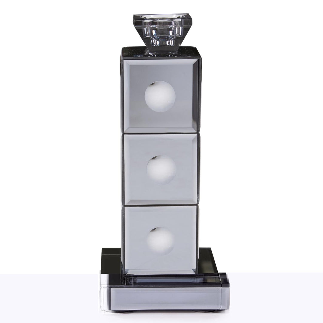Howard Elliott Grigio Mirrored Candle Holder