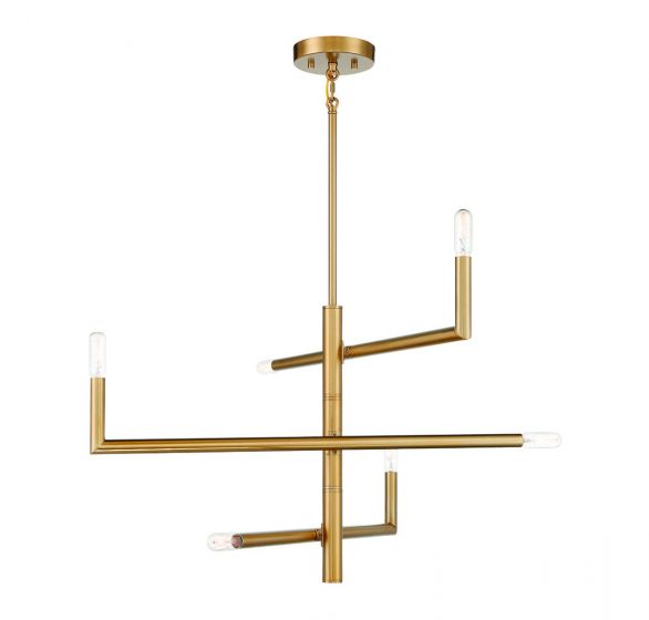 Essentials Cristofer Chandelier Chandeliers Essentials Warm Brass 6 