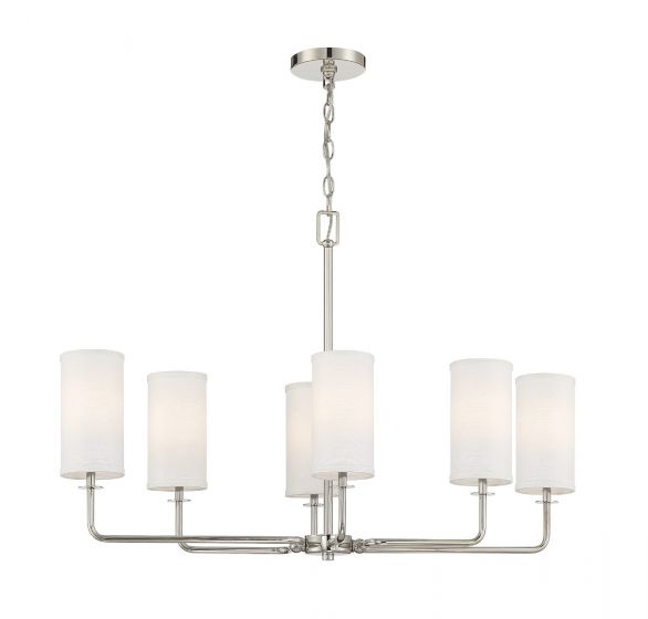 Essentials Powell Chandelier Chandeliers Essentials Polished Nickel 6 