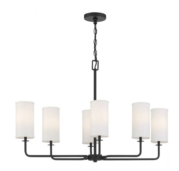 Essentials Powell Chandelier Chandeliers Essentials Matte Black 6 