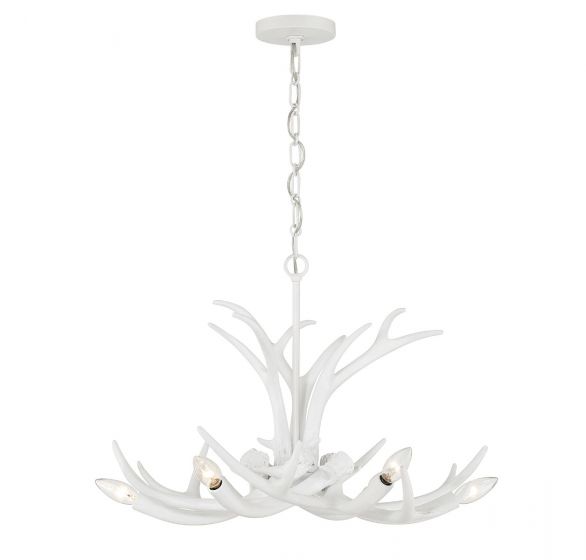 Savoy House Daniels Chandelier Chandeliers Savoy House Matte White 6 