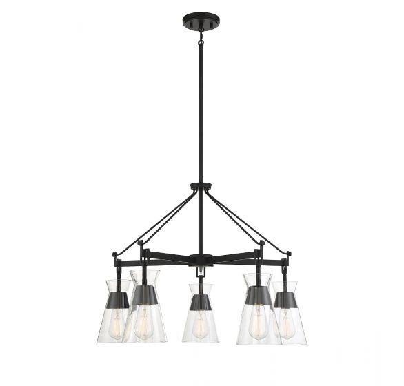 Essentials Lakewood Chandelier Chandeliers Savoy House Matte Black 5 