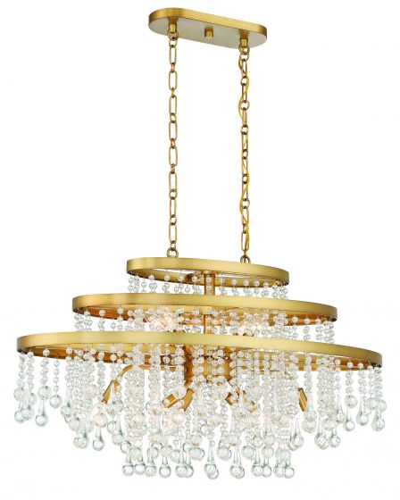 Savoy House Luna Chandelier Chandeliers Savoy House Warm Brass 10 