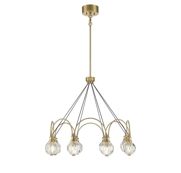 Savoy House Burnham Chandelier Chandeliers Savoy House Warm Brass 8 