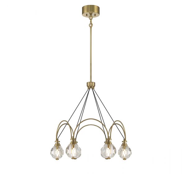 Savoy House Burnham Chandelier Chandeliers Savoy House Warm Brass 6 