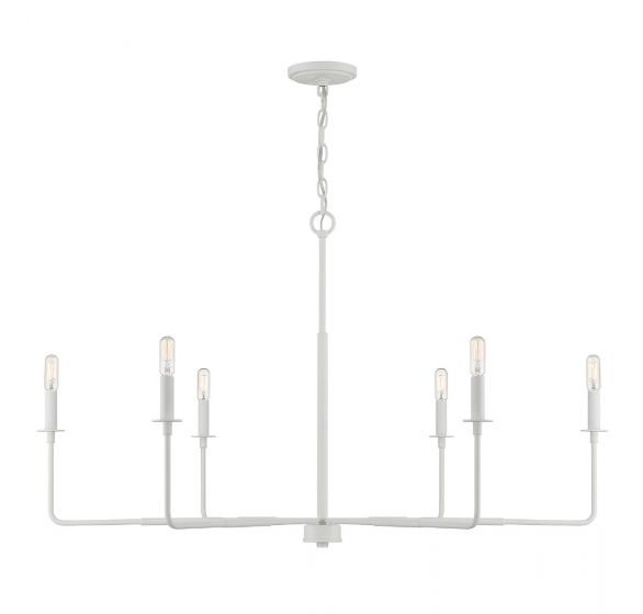 Essentials Salerno Chandelier Chandeliers Essentials Bisque White 6 