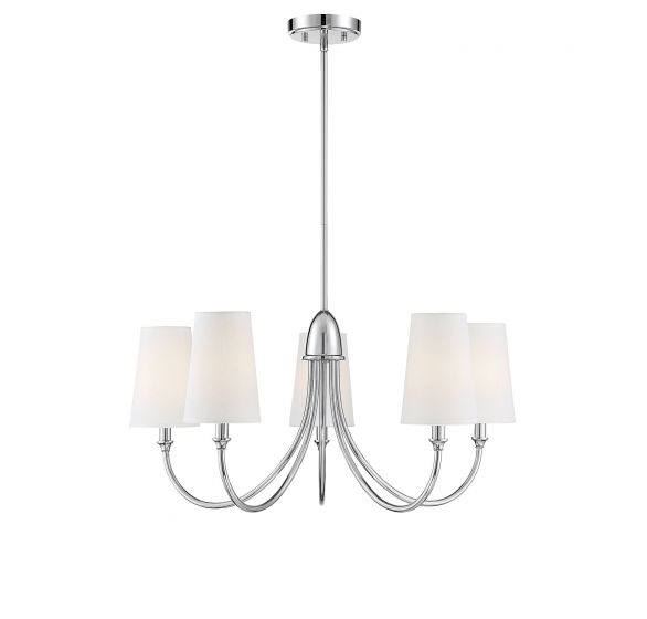 Essentials Cameron Chandelier Chandeliers Essentials Polished Nickel 5 