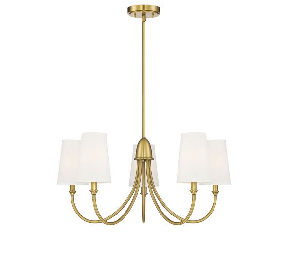 Essentials Cameron Chandelier Chandeliers Essentials Warm Brass 5 