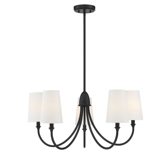 Essentials Cameron Chandelier Chandeliers Essentials Matte Black 5 