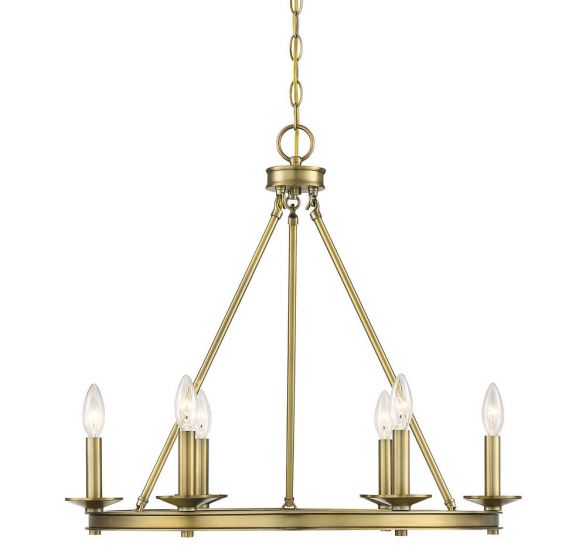 Essentials Middleton Chandelier Chandeliers Essentials Warm Brass 6 