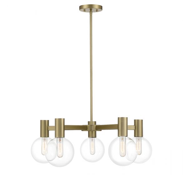 Essentials Wright Chandelier Chandeliers Essentials Warm Brass 5 