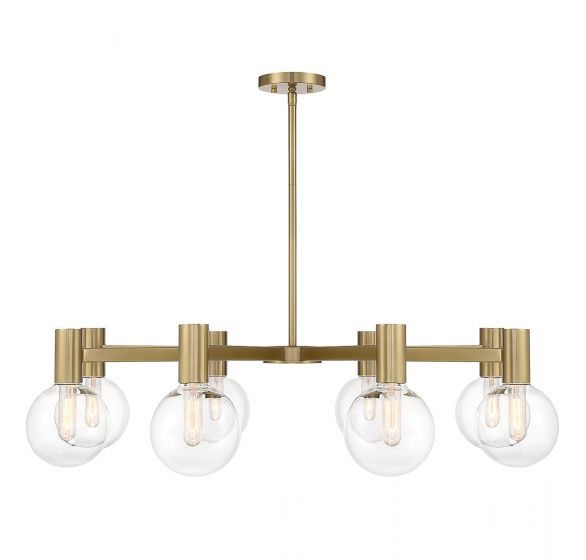 Essentials Wright Chandelier Chandeliers Essentials Warm Brass 8 