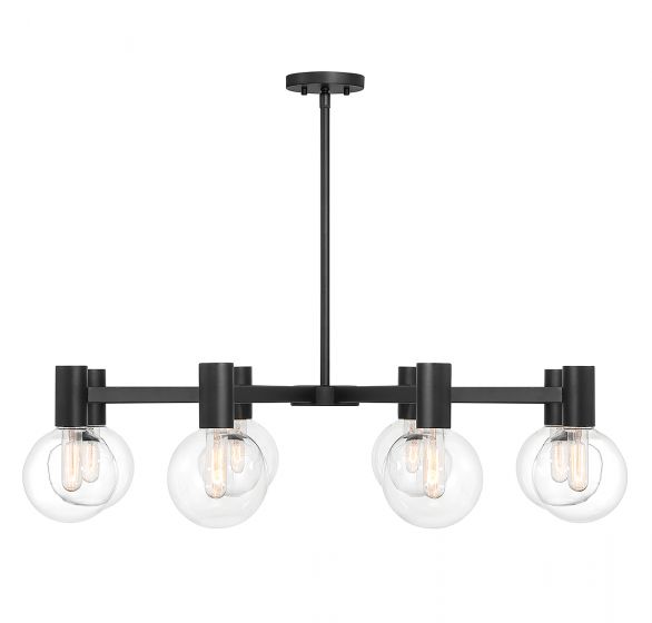 Essentials Wright Chandelier Chandeliers Essentials Matte Black 8 