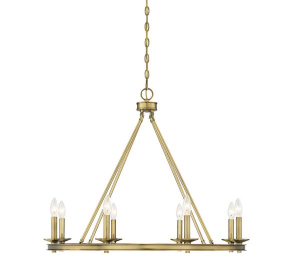 Essentials Middleton Chandelier Chandeliers Essentials Warm Brass 8 