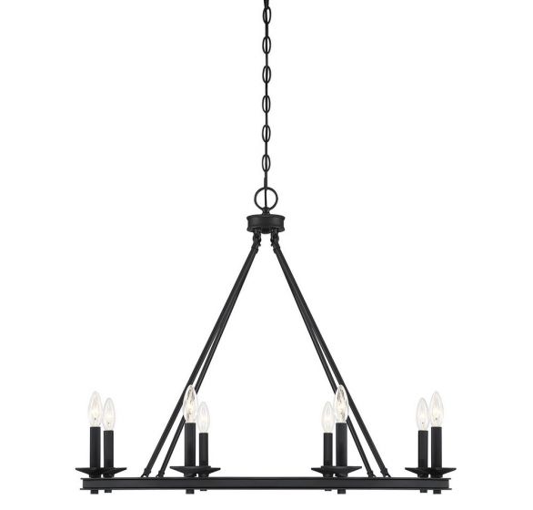 Essentials Middleton Chandelier Chandeliers Essentials Matte Black 8 