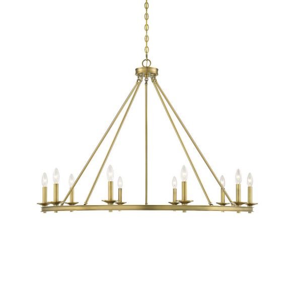 Essentials Middleton Chandelier Chandeliers Essentials Warm Brass 10 