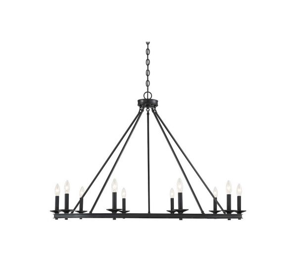 Essentials Middleton Chandelier Chandeliers Essentials Matte Black 10 