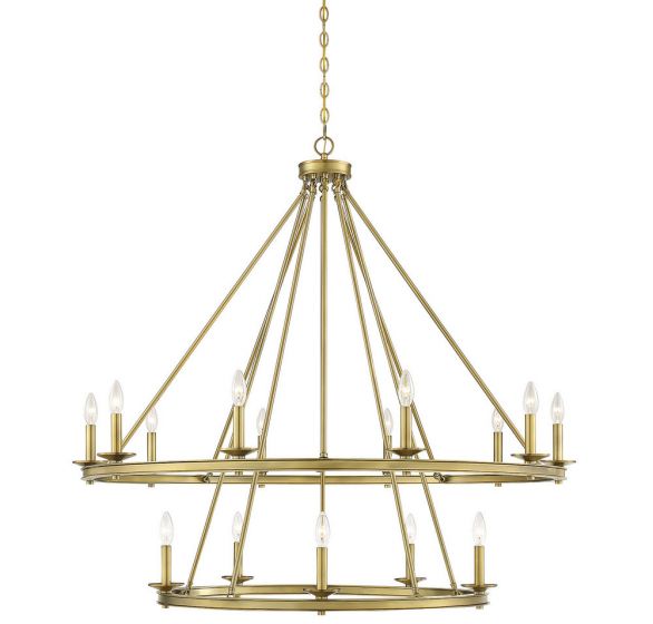 Essentials Middleton Chandelier Chandeliers Essentials Warm Brass 15 