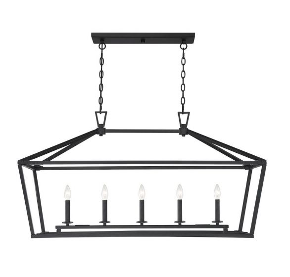 Essentials Townsend Chandelier Chandeliers Savoy House Matte Black 5 