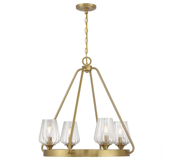 Essentials Carlton Chandelier Chandeliers Savoy House Warm Brass 4 