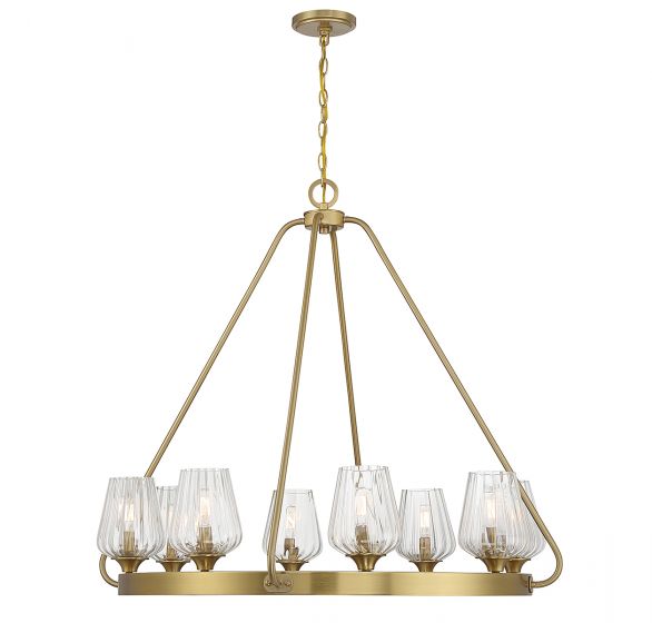 Essentials Carlton Chandelier Chandeliers Essentials Warm Brass 8 