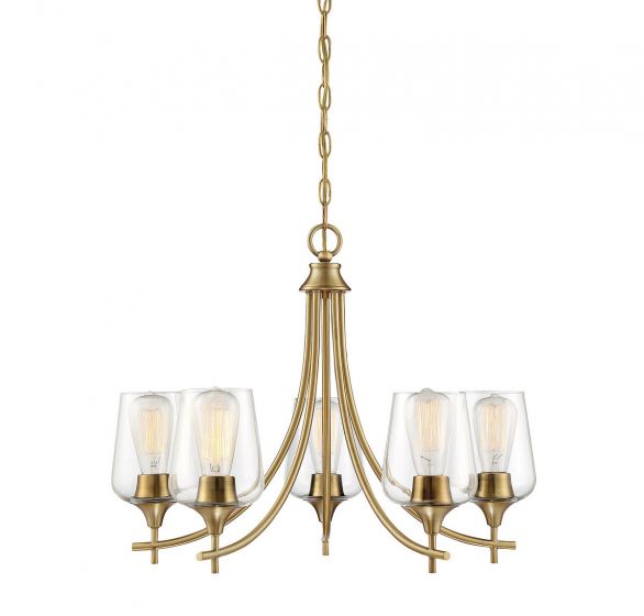 Essentials Octave Chandelier Chandeliers Essentials Warm Brass 5 