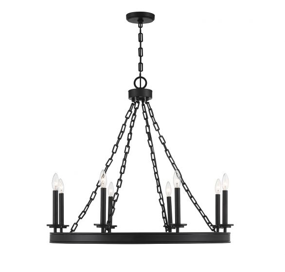 Essentials Seville Chandelier Chandeliers Essentials Matte Black 8 