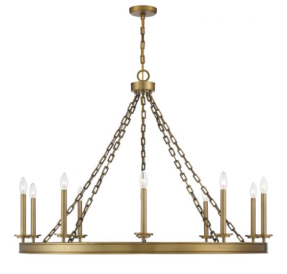 Essentials Seville Chandelier Chandeliers Essentials Warm Brass 10 