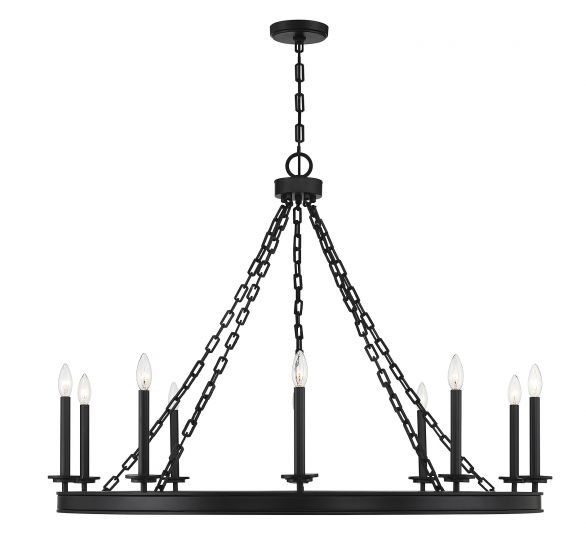 Essentials Seville Chandelier Chandeliers Essentials Matte Black 10 