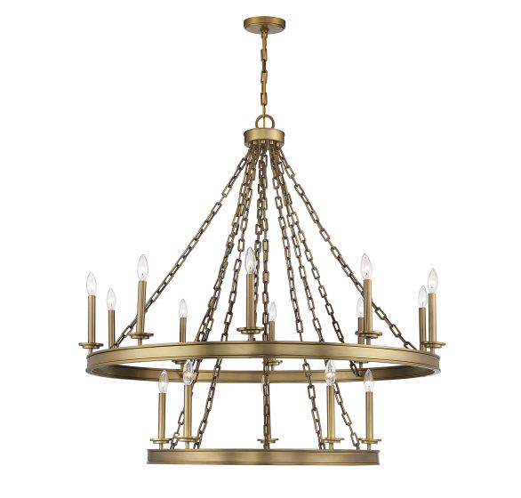 Essentials Seville Chandelier Chandeliers Essentials Warm Brass 15 