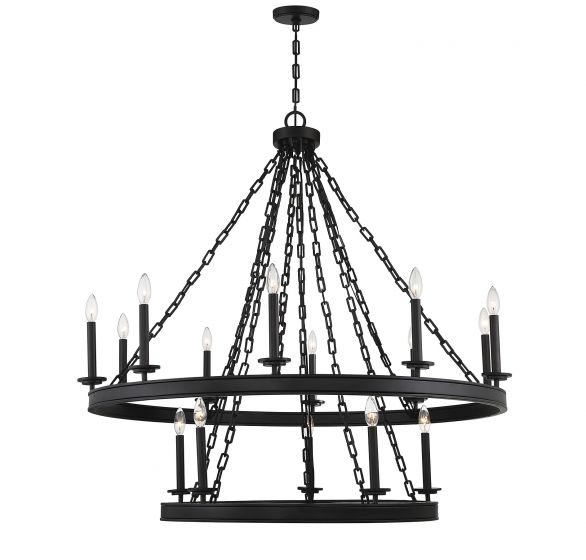 Essentials Seville Chandelier Chandeliers Essentials Matte Black 15 