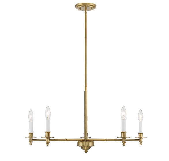 Essentials Jasmine Chandelier Chandeliers Essentials Warm Brass 5 