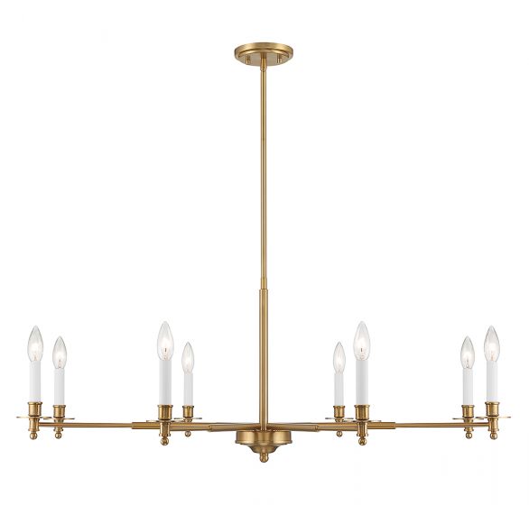 Essentials Jasmine Chandelier Chandeliers Essentials Warm Brass 8 