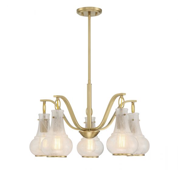 Savoy House Adams Chandelier Chandeliers Savoy House Warm Brass 5 