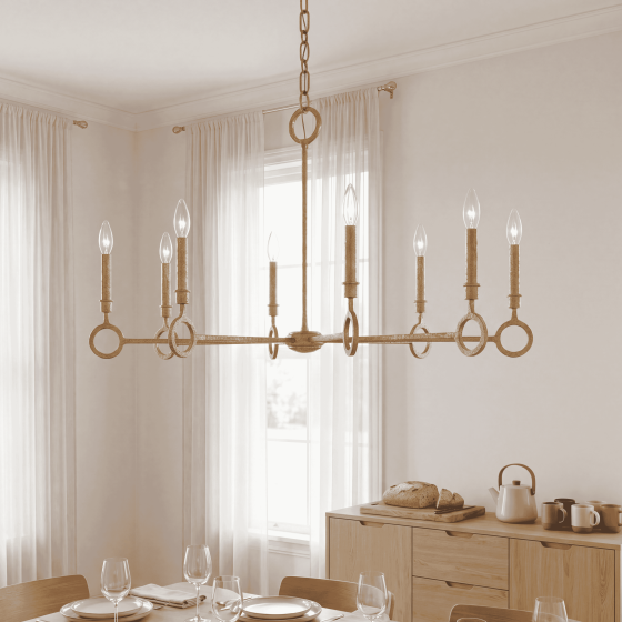 Savoy House Noah 8-Light Chandelier in Gold Armory by Breegan Jane 1-6847-8-93