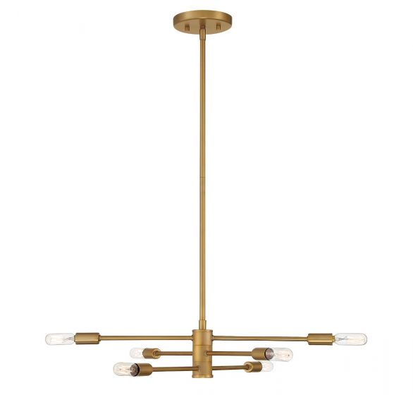 Savoy House Lyrique Chandelier Chandeliers Savoy House Warm Brass 6 