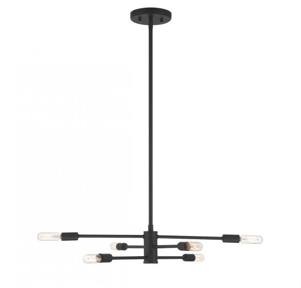 Savoy House Lyrique Chandelier Chandeliers Savoy House Matte Black 6 