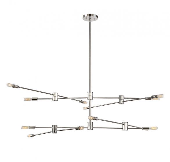 Savoy House Lyrique Chandelier Chandeliers Savoy House Polished Nickel 12 