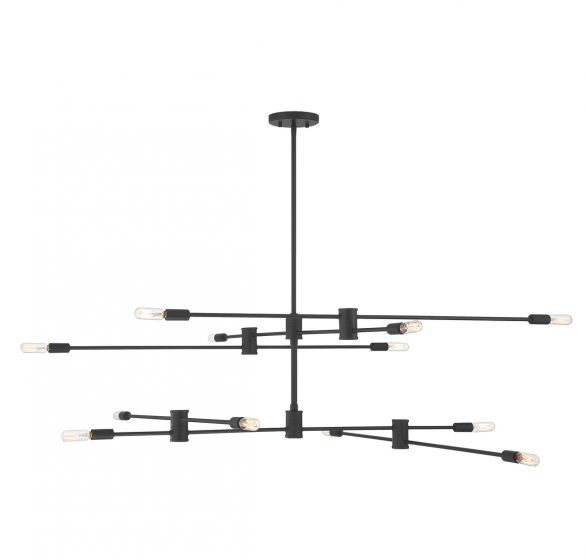 Savoy House Lyrique Chandelier Chandeliers Savoy House Matte Black 12 