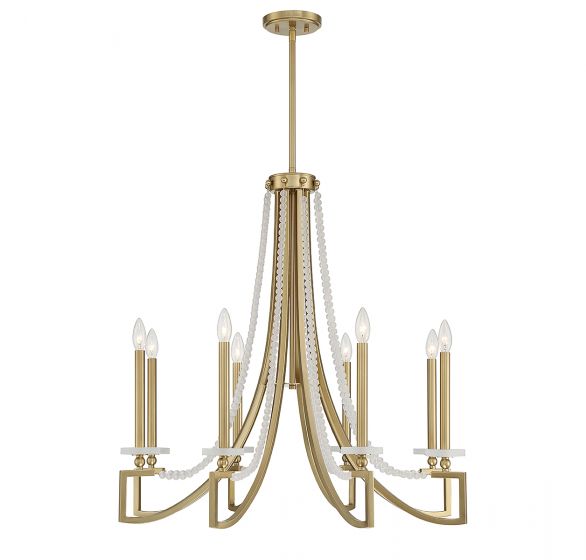 Savoy House Helen Chandelier Chandeliers Savoy House Warm Brass 8 